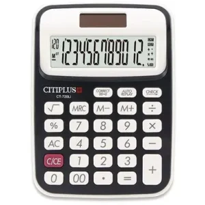 CITIPLUS Check And Correct Series Electronic Calculator - CT-720Li (Black, Pink)