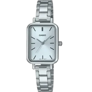 Casio Ladies Tank Quartz Analog Stainless Steel Watch - LTP-V009D-2EUDF