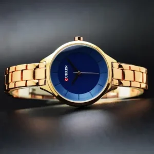 Curren Women's Watch (Rose Gold Blue)
