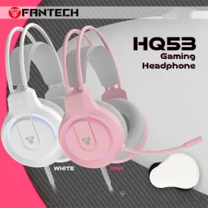 Fantech Flash HQ53 Lightweight Gaming Headset (Black, Pink, White)