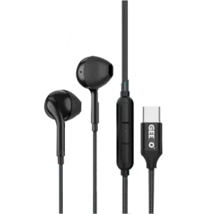 GEEOO TC555 Type-C Half In-Ear Wired Earphone Black