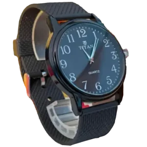 New Fashionable Stainless Analogue Hand Watch For Men's - Black