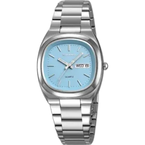 SKMEI 2420 Minimalist Stainless Steel Strap Analog Quartz Watch (Blue, Silver, Ash)