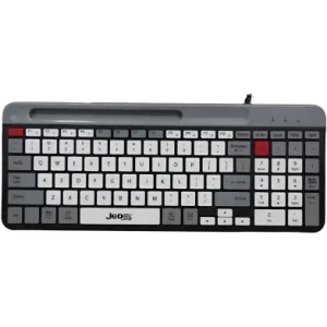 Jedel K37 Wired Slim Chocolate Keyboard With Mobilephone Holder