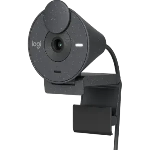 Logitech BRIO 300 Webcam With Auto Light Correction, Noise-Reducing Mic, 1080p, GRAPHITE