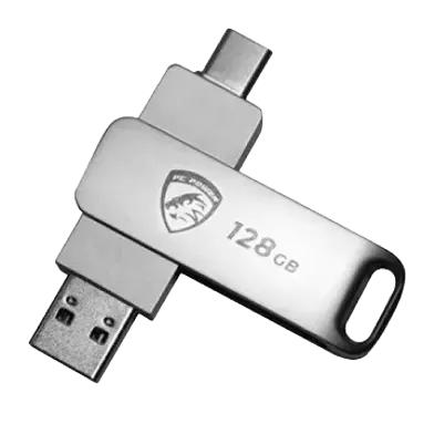 PC Power P128 128GB 2 in 1 Type-C USB 3.2 Pendrive