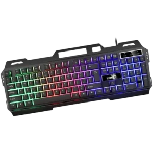 RK300 Wired Keyboard Floating Metal Luminous Mechanical 3D Feel -Black