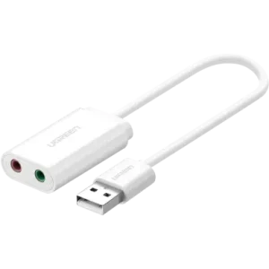 UGREEN 30143 USB 2.0 External Sound Adapter (White) US205